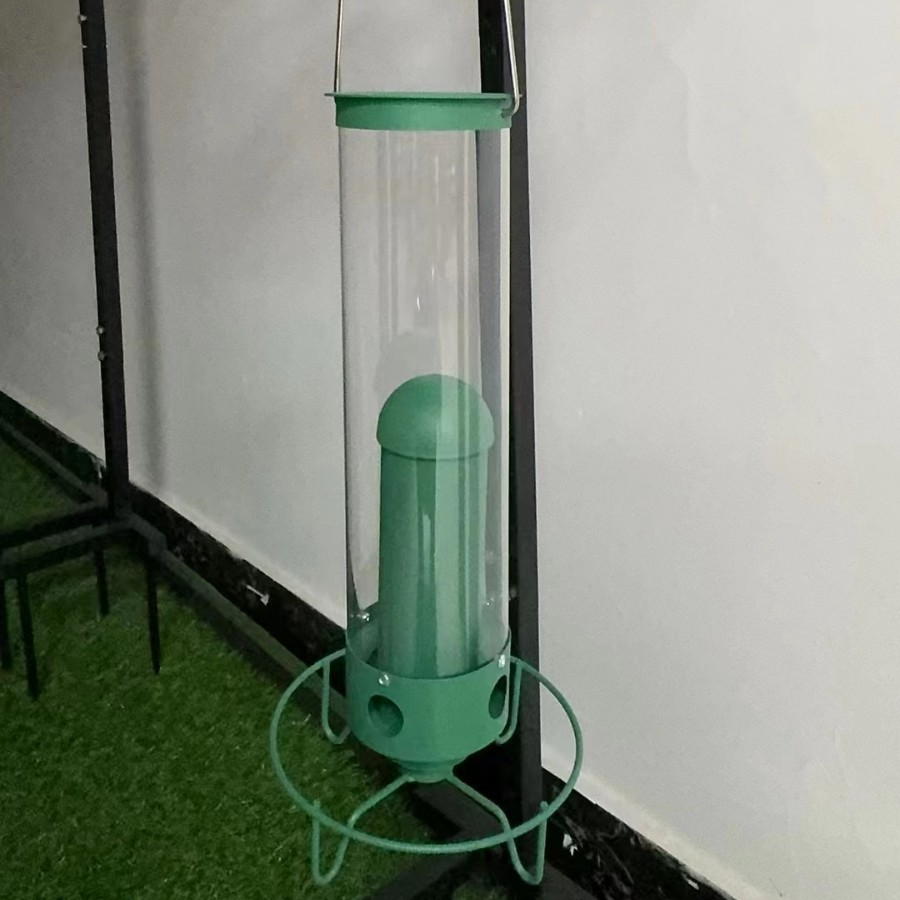 Squirrel Proof Bird Feeder Metal Tube Hanging Outdoor Garden Backyard