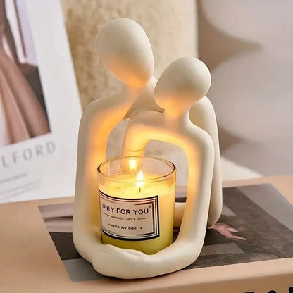 Nordic Couple Figurine Minimalist Resin Shelf Decor Home Ornament