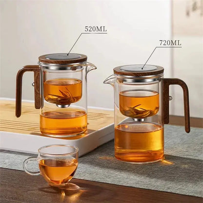 Magnetic Filtration Teapot Glass Modern Loose Leaf Tea Brewing