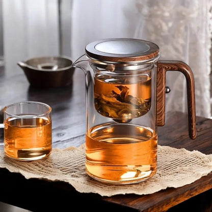 Magnetic Filtration Teapot Glass Modern Loose Leaf Tea Brewing