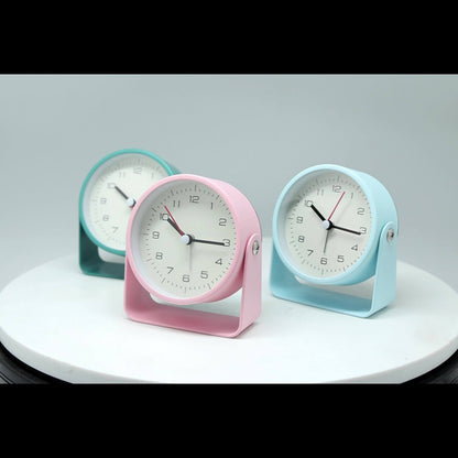 Metal Alarm Clock Silent Minimalist Bedside Table Decor Bedroom