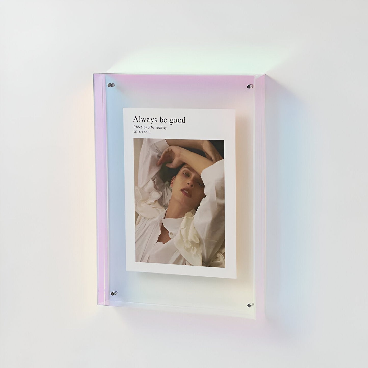 Coloured Transparent Acrylic Photo Frame Modern Minimalist Home Decor