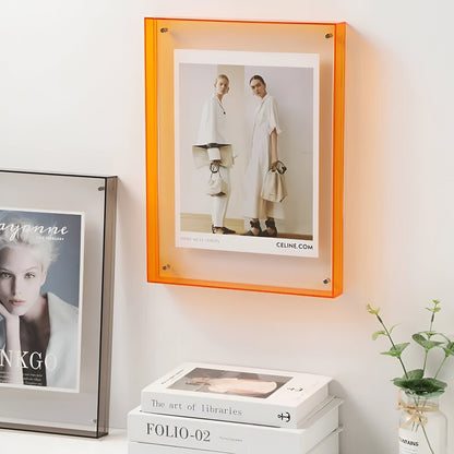Coloured Transparent Acrylic Photo Frame Modern Minimalist Home Decor