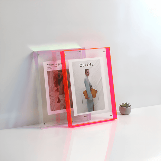 Coloured Transparent Acrylic Photo Frame Modern Minimalist Home Decor