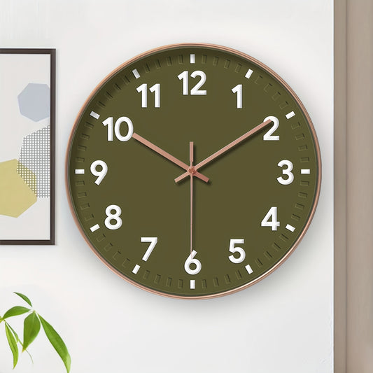 Modern 3D Minimalist Wall Clock Silent Sweep Round Home Decor