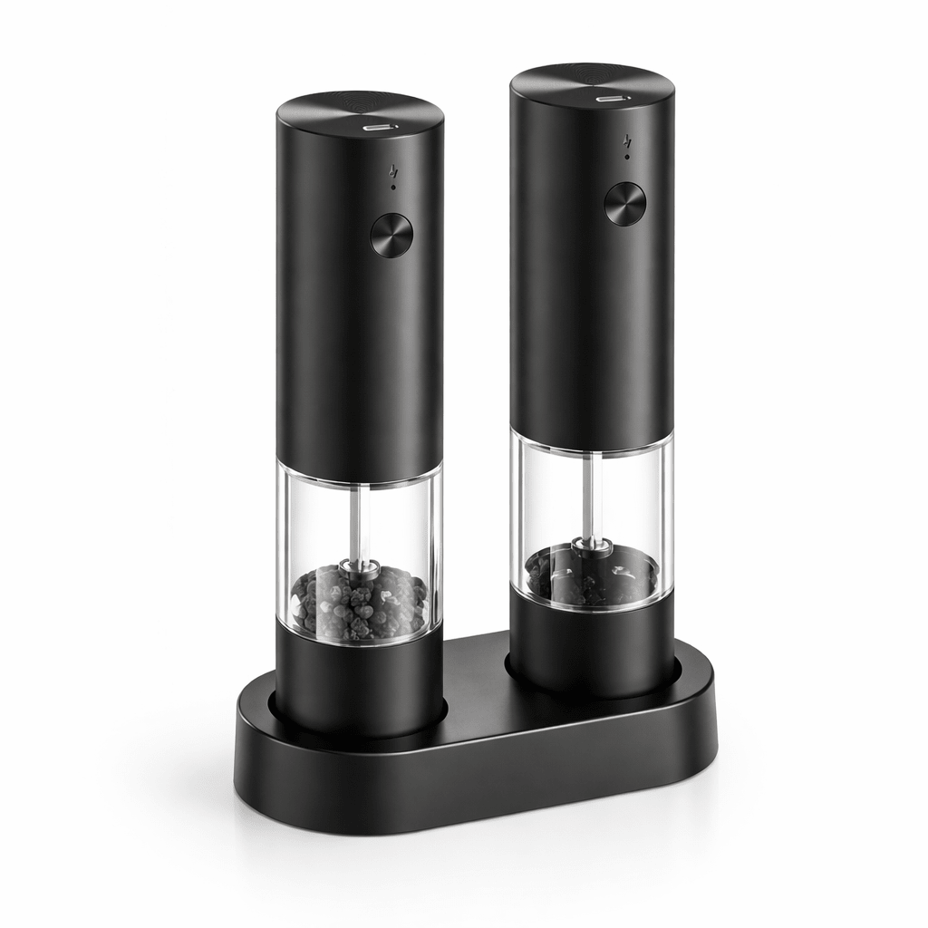 Electric Salt and Pepper Grinder Set USB Rechargeable