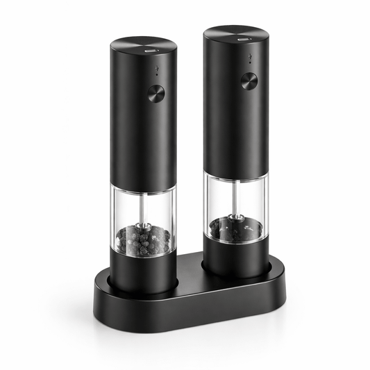 Electric Salt and Pepper Grinder Set USB Rechargeable
