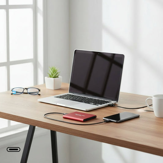 External SSD Portable Storage Fast USB Drive Compact