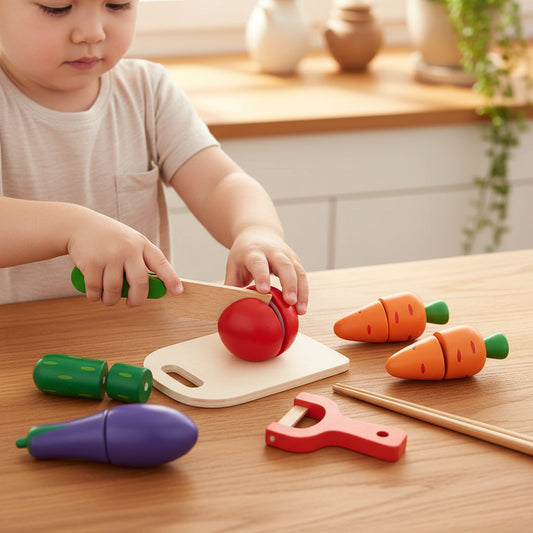 Wooden Play Food Set Montessori Play Kitchen Toddler Gift Ideas