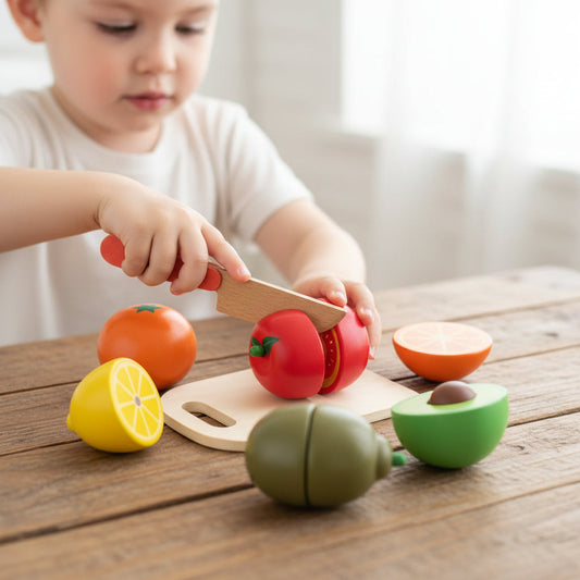 Wooden Play Food Set Montessori Play Kitchen Toddler Gift Ideas