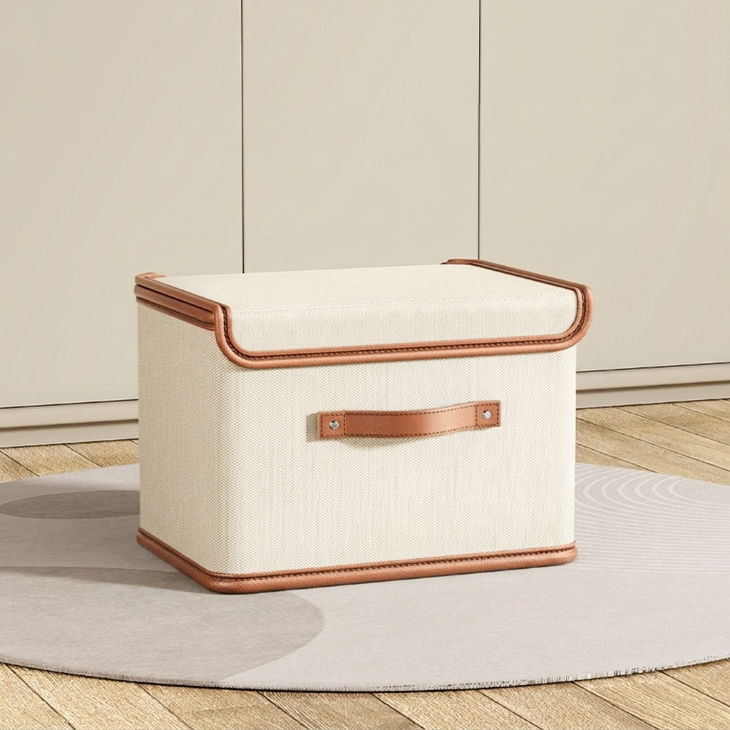 Foldable Fabric Storage Box with Lid Closet Organiser Home Decor