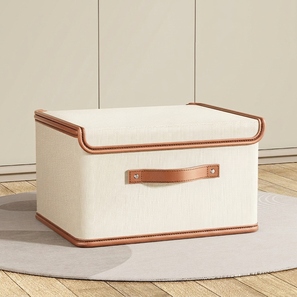 Foldable Fabric Storage Box with Lid Closet Organiser Home Decor
