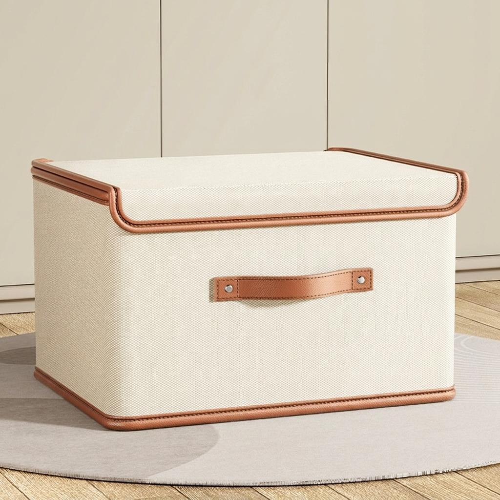 Foldable Fabric Storage Box with Lid Closet Organiser Home Decor