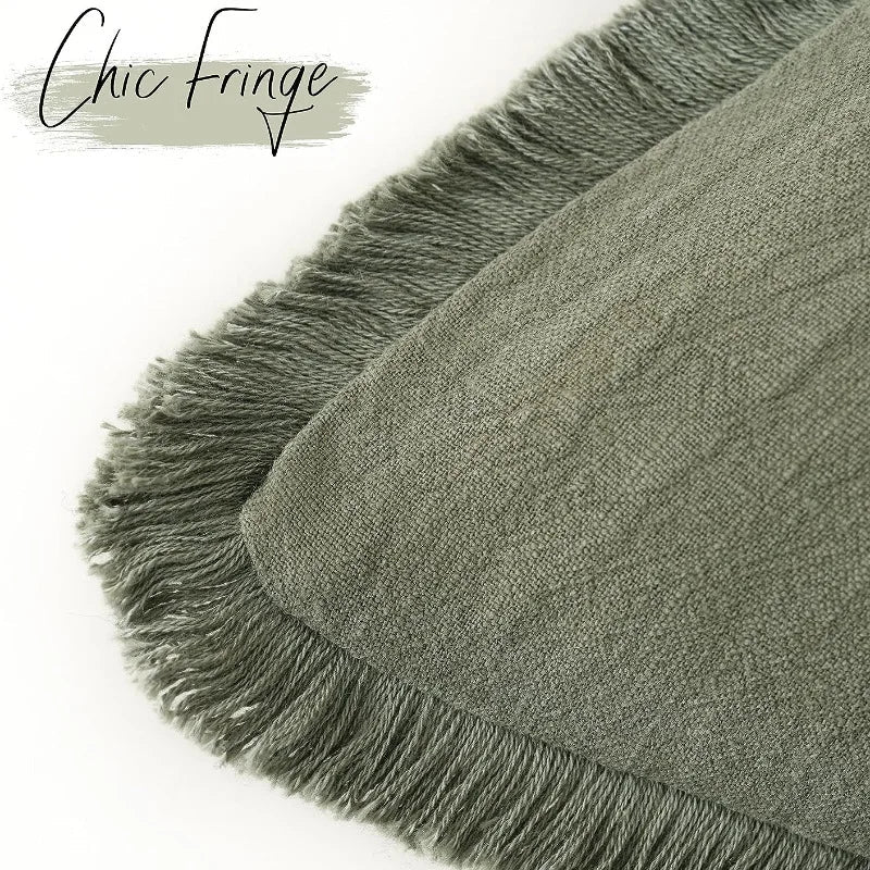 Ruffled Cotton Linen Cushion Cover Decorative Sofa Pillow Cover Home Decor