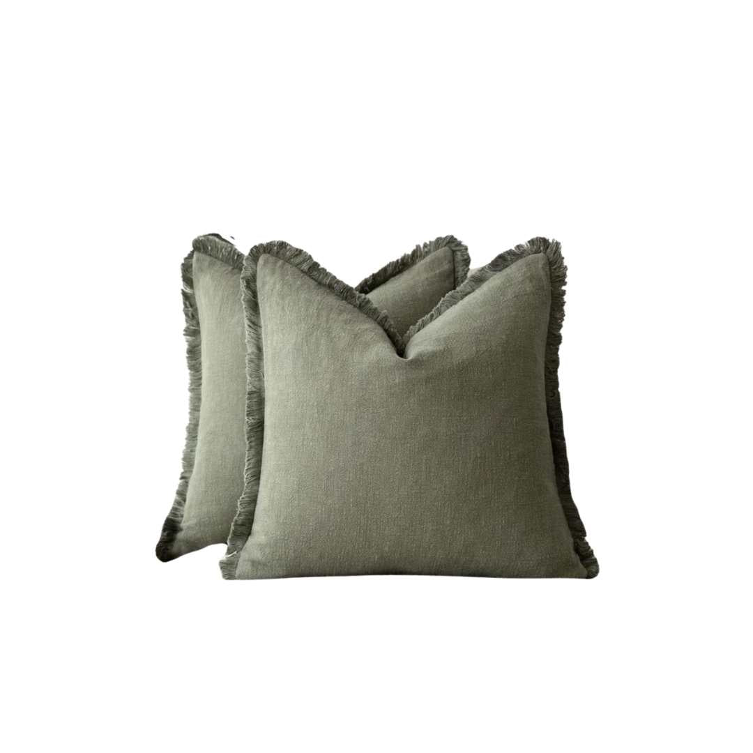 Ruffled Cotton Linen Cushion Cover Decorative Sofa Pillow Cover Home Decor