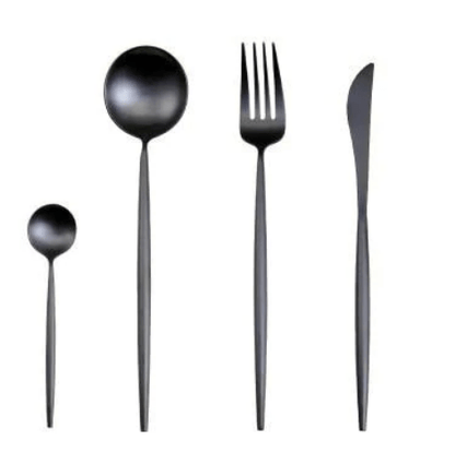 Luxury 24-Piece Gold and Silver Stainless Steel Cutlery Set Kitchen Decor