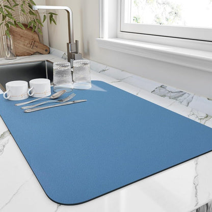 Quick Drying Diatomite Dish Mat Highly Absorbent Kitchen Decor