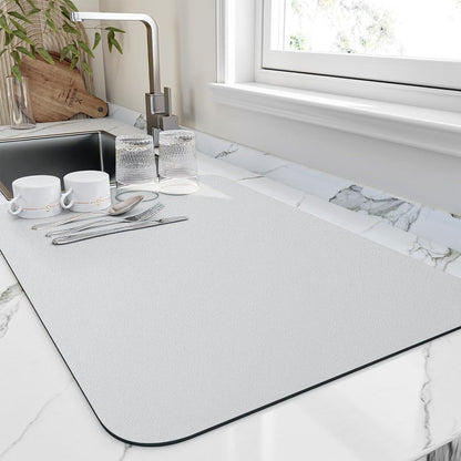 Quick Drying Diatomite Dish Mat Highly Absorbent Kitchen Decor