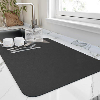 Quick Drying Diatomite Dish Mat Highly Absorbent Kitchen Decor