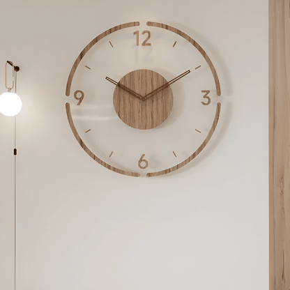 Wooden Wall Clock Silent Mechanism Modern Home Decor