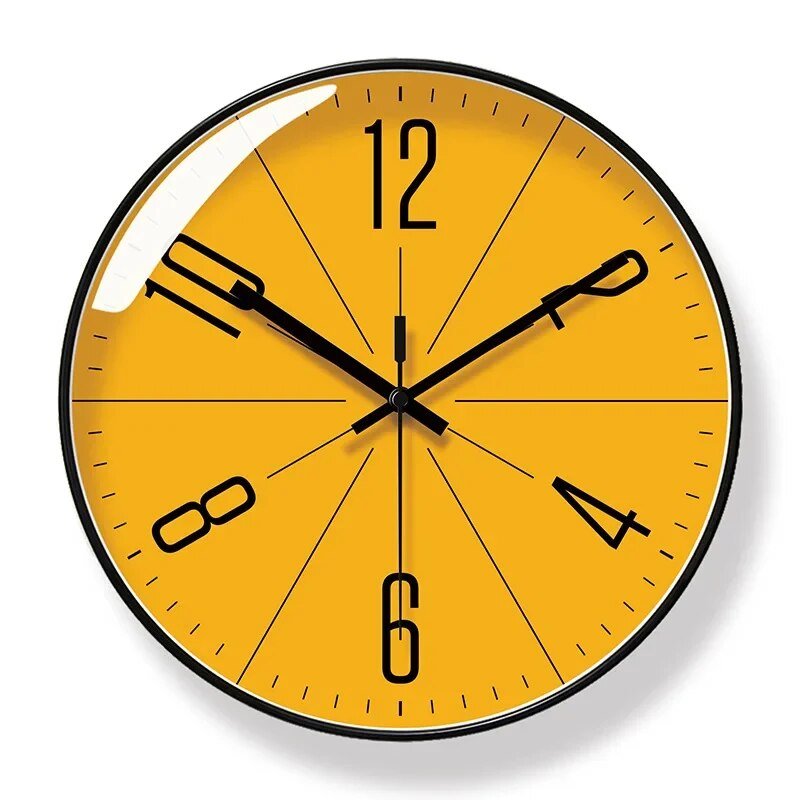 Scandinavian Wall Clock Black Quartz Movement Modern Home Decor