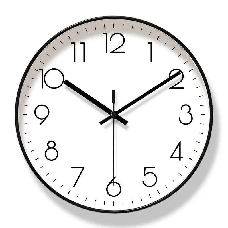 Scandinavian Wall Clock Black Quartz Movement Modern Home Decor