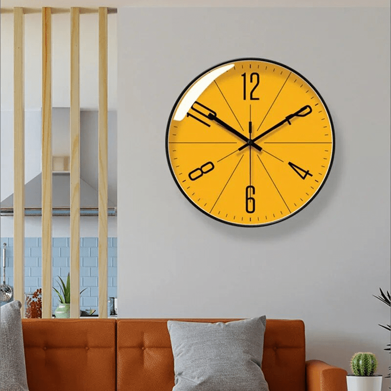 Scandinavian Wall Clock Black Quartz Movement Modern Home Decor