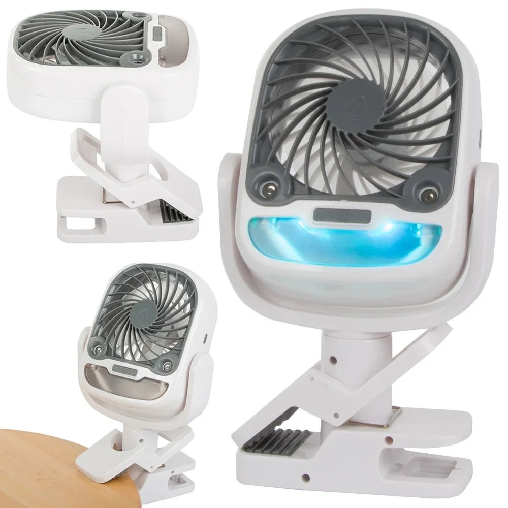Portable Evaporative Cooler Fan USB Rechargeable Foldable Desktop Home Office