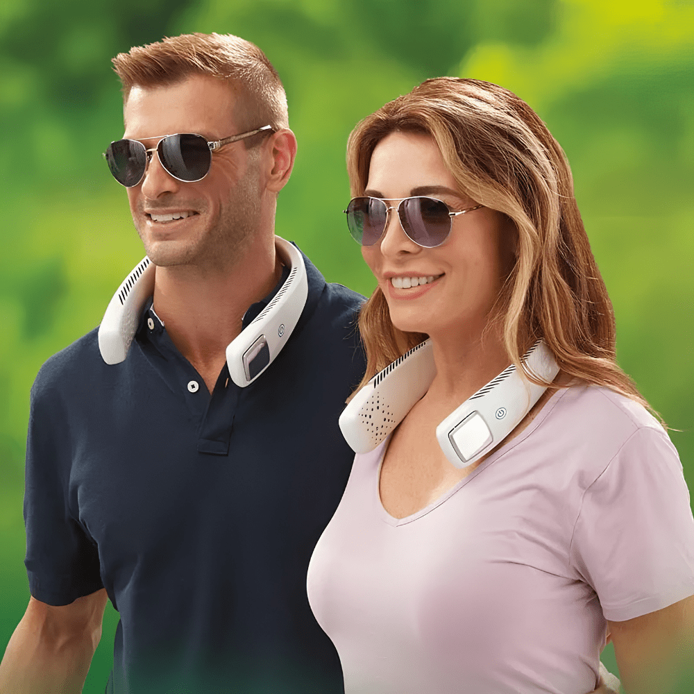 Portable Wearable Neck Fan 3-Speed Rechargeable Bladeless Hands-Free Cooling