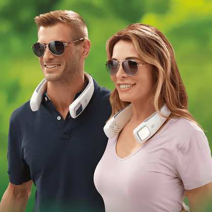 Portable Wearable Neck Fan 3-Speed Rechargeable Bladeless Hands-Free Cooling