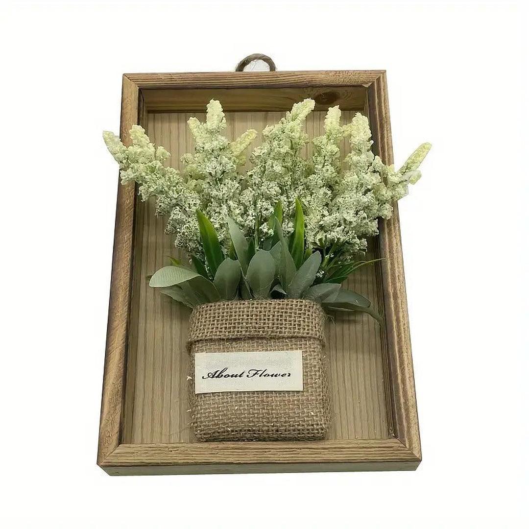 Rectangular Frame Wall Art Artificial Flowers