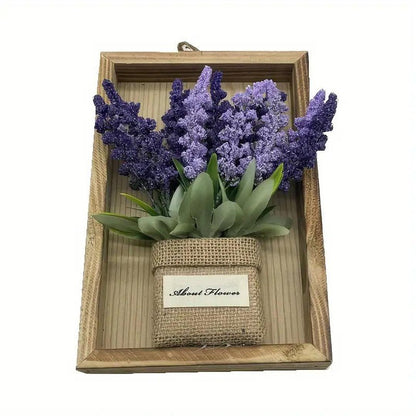 Rectangular Frame Wall Art Artificial Flowers