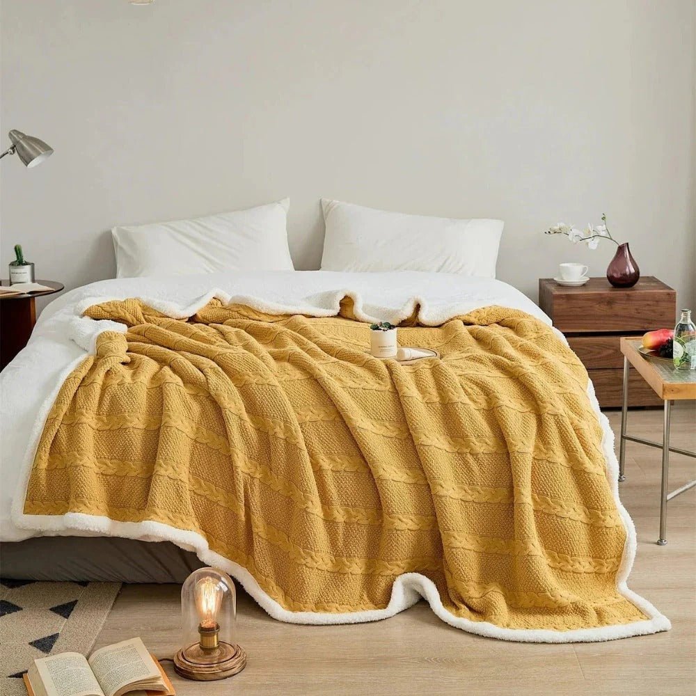 Snuggle Fleece Textured Throw Blanket Warm Cosy Sofa Bed Home Decor