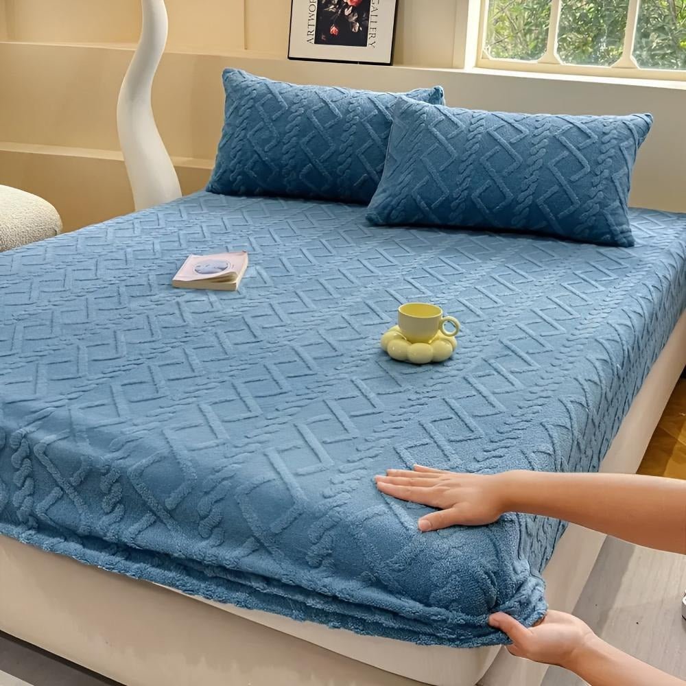Snuggle Fleece Textured Throw Blanket Warm Cosy Sofa Bed Home Decor