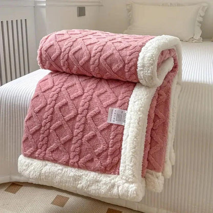 Snuggle Fleece Textured Throw Blanket Warm Cosy Sofa Bed Home Decor