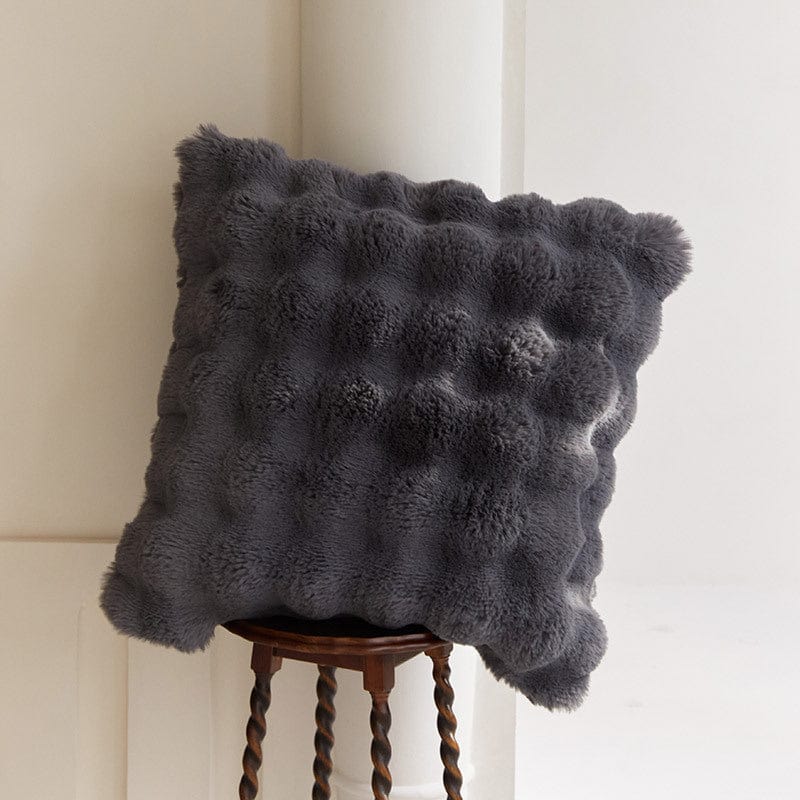 Rabbit Faux Fur Cushion Cover Luxury Soft Plush Sofa Pillow Cover Home Decor