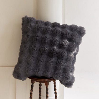 Rabbit Faux Fur Cushion Cover Luxury Soft Plush Sofa Pillow Cover Home Decor